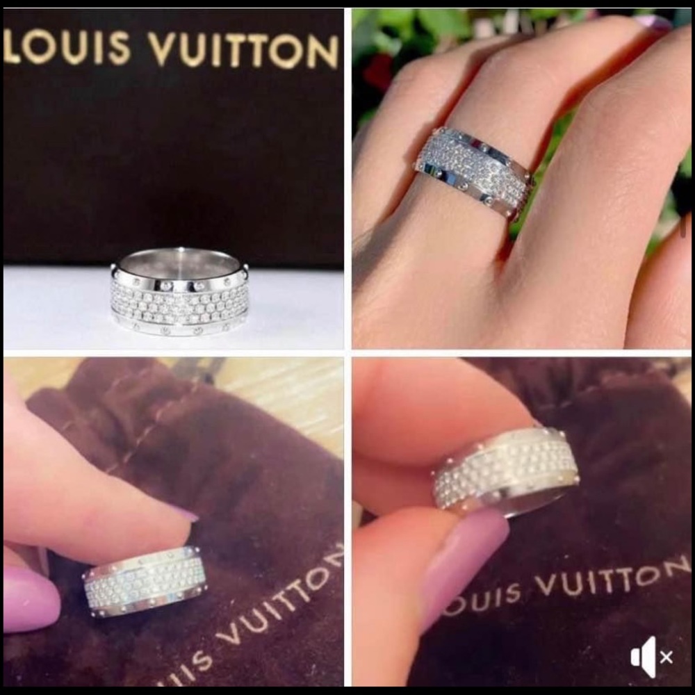 Louis Vuitton Diamond Emprise Ring, White Gold, LV